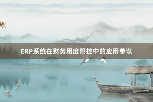 ERP系统在财务用度管控中的应用参谋